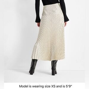 Future Collective Satin Cream Skirt